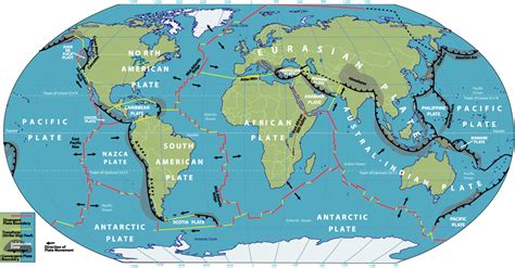 World Map Of Tectonic Plate Boundaries Map Collection