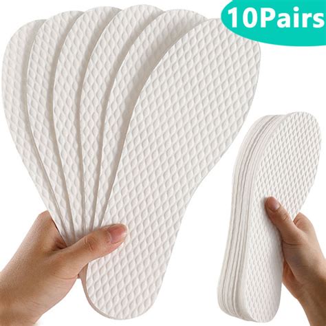 10pairs Disposable Insoles Nature Wood Pulp Insoles Breathable Sweat