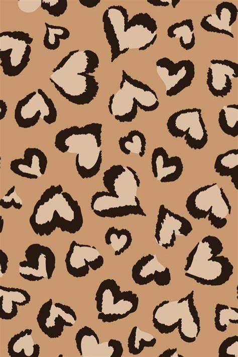 Aesthetic Wallpaper Brown Heart ️ ༻ ༺ Leopard Heart Wallpaper ༻ ༺ ️