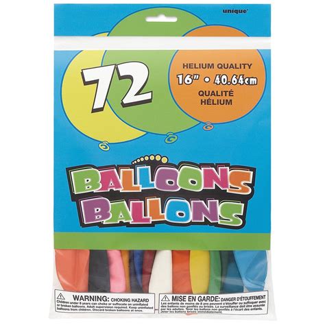 16 Latex Balloons Assorted 72ct