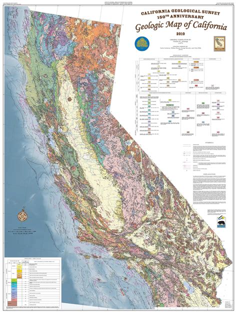California Geological Survey Map 2010 California Map Cartography Map