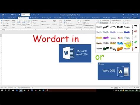 Word art is a fun way to make text stand out with special effects. Wordart in word 2016 - YouTube