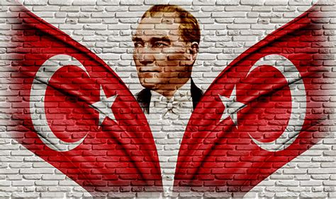 Ataturk Turk Bayragi Boyutlu Duvar Kagidi Resim