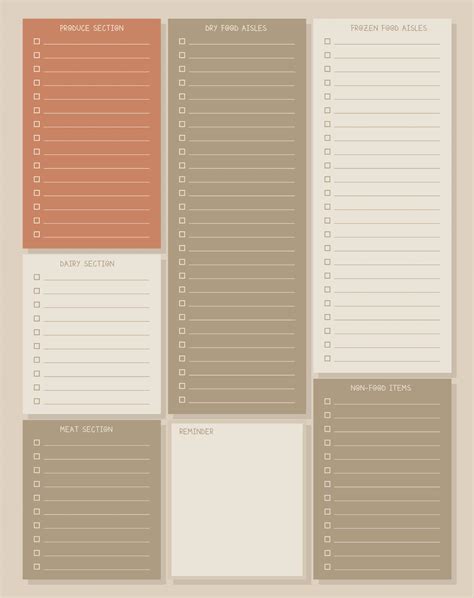 Best Images Of Grocery List Template Printable Amenable Grocery