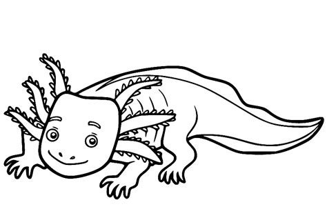 Happy Axolotl Coloring Pages Axolotl Coloring Pages P Ginas Para