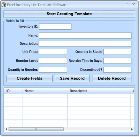 Excel Inventory List Template Software Free Download
