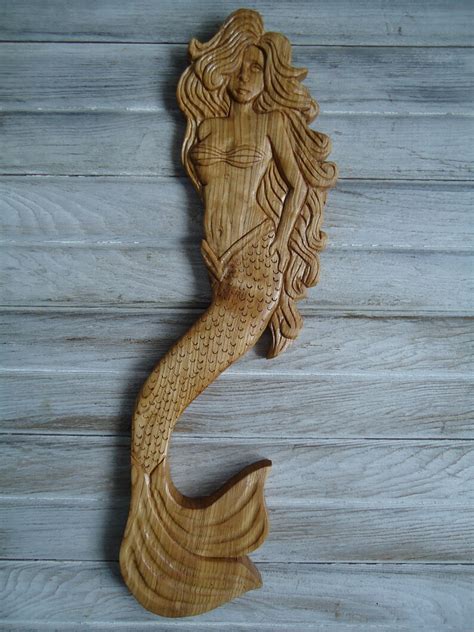 Wood Carved Mermaid Statues At Mary Hill Blog