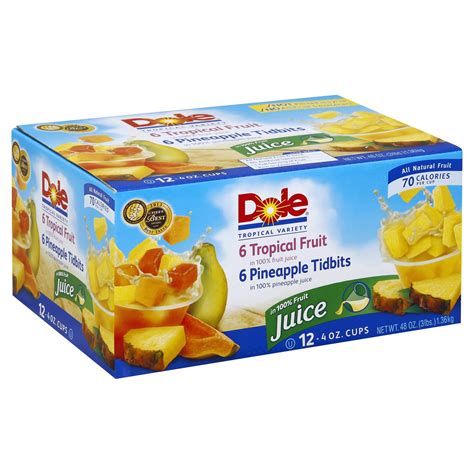 Dole pineapple cup (1 serving) calories: Dole Pineapple Tidbits and Tropical Fruit Cups | Shipt