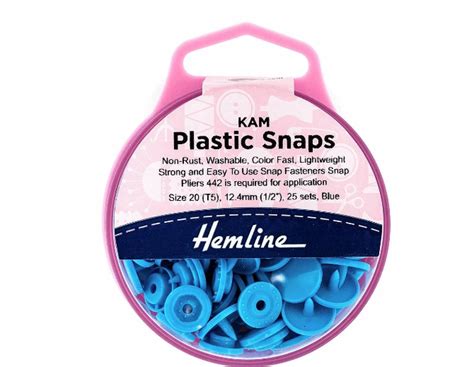 Hemline Kam Plastic Snaps Size 20 Set On Sewing And Craft