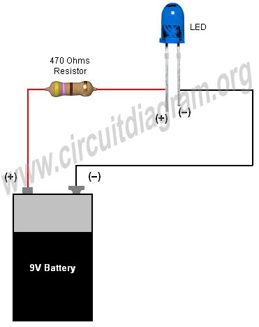 Simple Basic LED Circuit | Circuit Diagram http://www.justleds.co.za | Circuit diagram, Simple ...