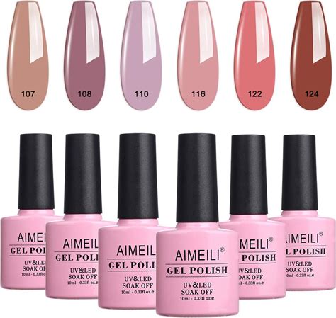 aimeili gel nail polish set soak off uv led gel polish multicolour mix colour combo colour of