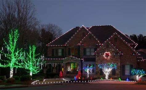 Christmas string lights can be hung vertically or wrapped around a light post, railing or anything else that will hold. Top 46 Outdoor Christmas Lighting Ideas Illuminate The ...