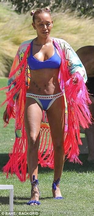 Mel B Spills Out Her Purple Bikini During Desert Hot Springs Retreat Daily Mail Online