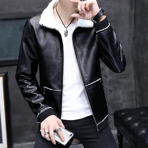 Pu Leather Jacket Men S