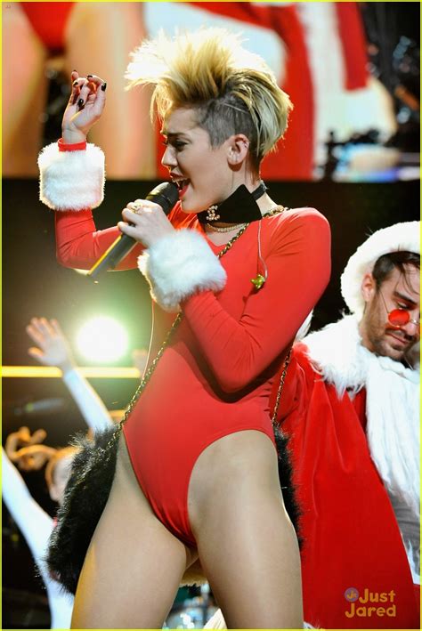 Miley Cyrus Santa Body Suit At Atlanta Jingle Ball Photo 626322