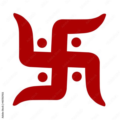 Swastik Red Indian Spiritual Symbol Hinduism Swastik Illustration Indian Hindu Words Of