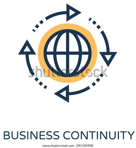 Business Continuity Vector Icon Stock Vector Royalty Free 581189980