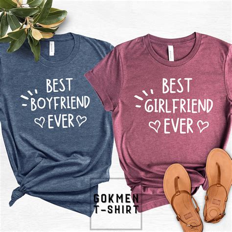 Girlfriend Boyfriend Couples Shirt Best Boyfriend And Etsy