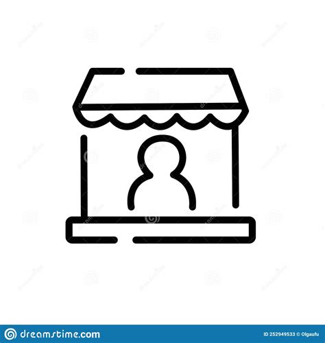 Merchant Icon E Commerce And Shopping Icon Simple Flat Outline