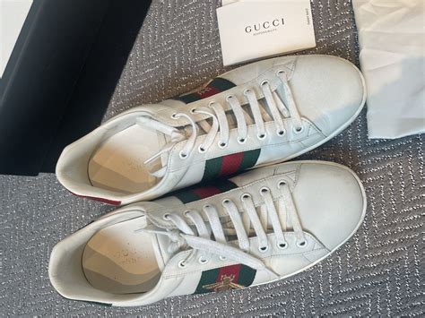 Mens Gucci Ace Bee Trainers Size 95 Ebay