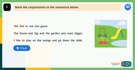 Year 1 Conjunctions Game Using And Classroom Secrets Kids