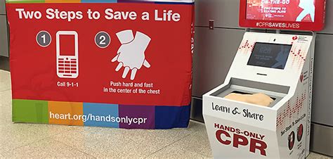 Three Us Airports To Unveil American Heart Association Hands Only Cpr