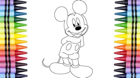 How To Draw Mickey Mouse Easy Step By Step Drawing Youtube