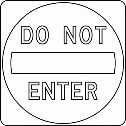 Signs Coloring Pages Sign Enter Safety Stop