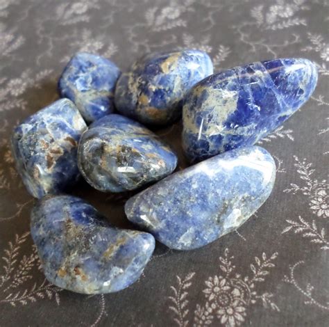Natural Sodalite Tumbled Sodalite Large Tumbled Stone For Intuition