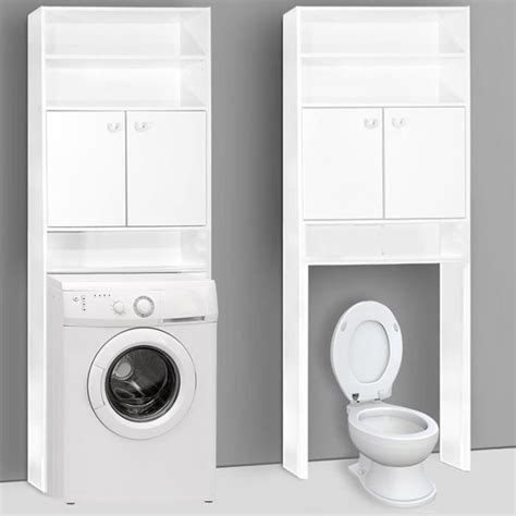 Idmarket meuble wc etagere bois gain de place pour toilette 2 portes blanches. Meuble dessus de wc ikea - veranda-styledevie.fr