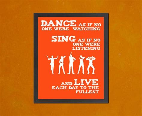 Dance Sing Live 85x11 Poster Print Also By Twodovesprinting 700