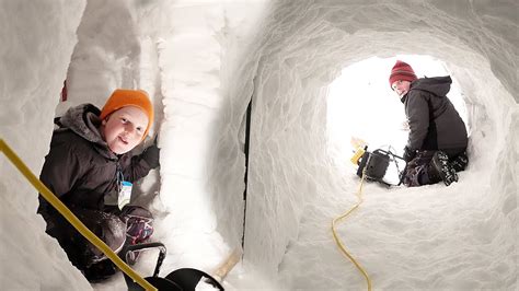 Biggest Snow Fort Ever Built Ultimate Snow Fort 6 With Ice Fishing