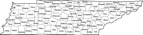 Tennessee County Map With Names