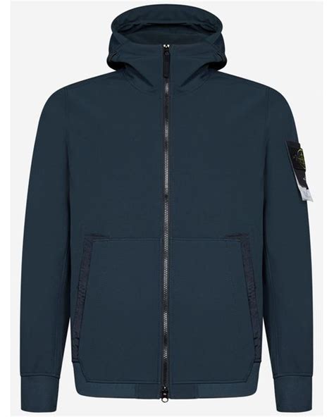Stone Island Synthetic Q0122 Soft Shell Redye Technology Jacket In