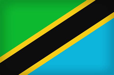 With the upper triangle (hoist side) being green and the lower triangle being blue. Tanzania Large Flag | Gallery Yopriceville - High-Quality ...