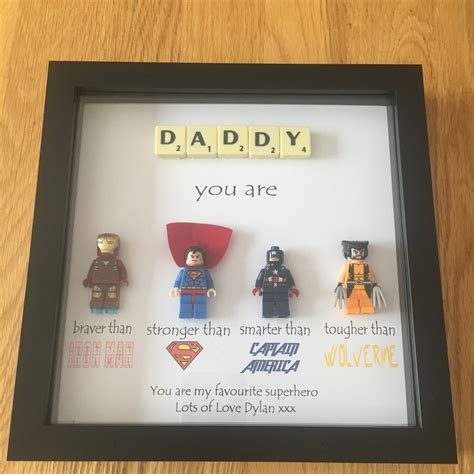 Daddy Superhero Frame Personalised Made To Order Including Etsy