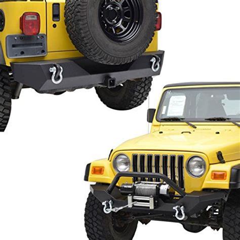 E Autogrilles Tj Yj Jeep Front And Rear Bumper Combo Jeep Wrangler