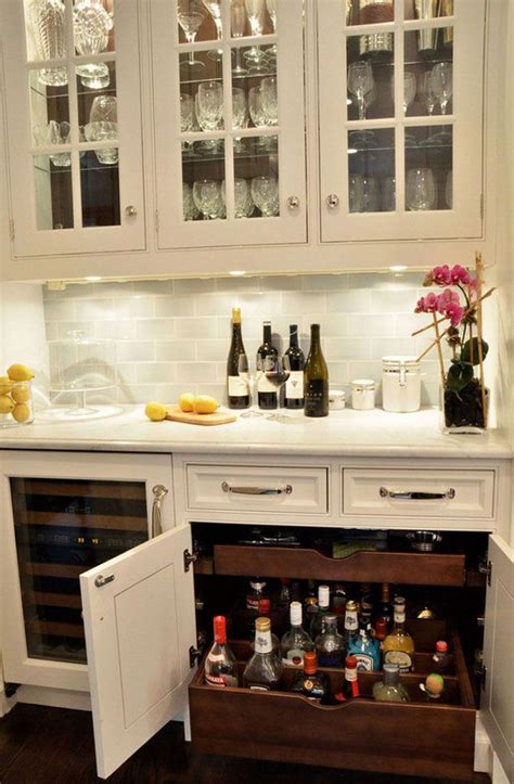 The halifax wide cabinet is the perfect organizational tool for your home office, craft corner, child's bedroom, or college dorm. Kitchen Wall Bar With Pull Out Drawers To Maximize A Small ...