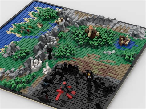 Lego Moc Miniature Map Of Middle Earth By Cosmoirgendwas Rebrickable