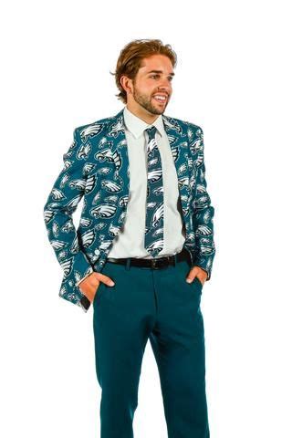 Do things differently in our fire men's check suits or blue suits for when you wanna add some colour. The First ever Philadelphia Eagles Suit | Get your NFL ...