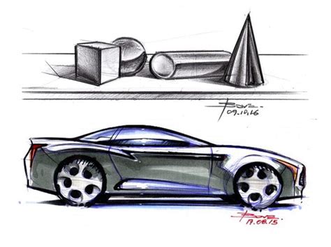Tutorial Basic Shapes And Reflections On Car Sketches By Luciano Bove