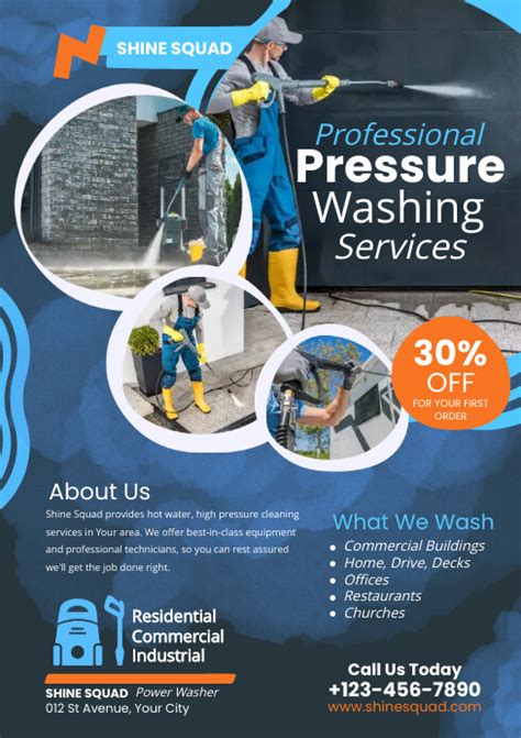 Professional Washing Services Flyer Template Postermywall