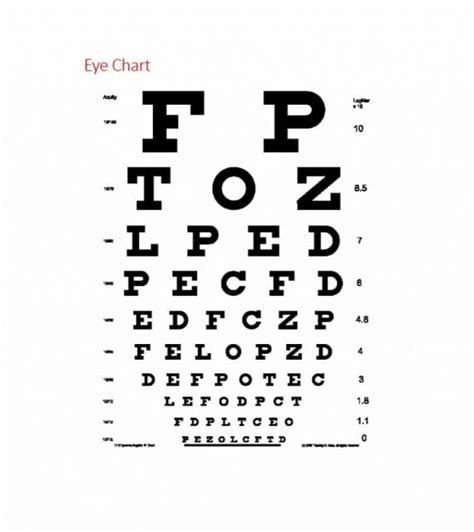 Snellen Eye Chart Free Printable Free Printable Download