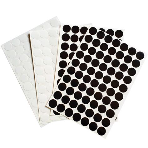 4 Sheet Pvc Self Adhesive Screw Hole Stickers18mm Screws Covers Caps