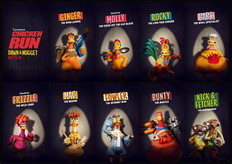 First Look Chicken Run 2 Dawn Of The Nugget Character Posters Land