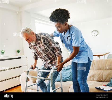 Nurse Doctor Senior Care Caregiver Help Walker Assistence Retirement