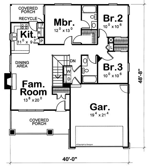 1200 Square Foot House Plans No Garage Two Bedroom Two Bathroom House