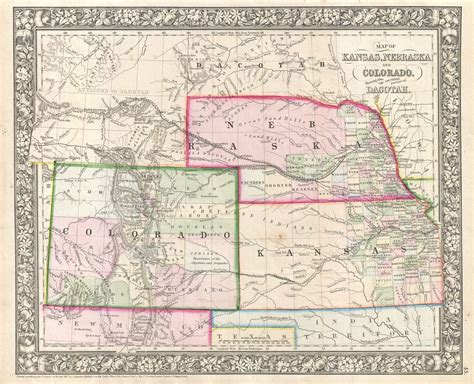 Map Of Kansas And Colorado Maping Resources