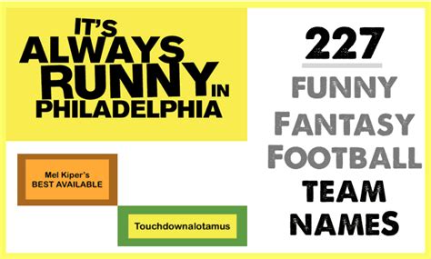 For those who have played fantasy football before, you know that assembling your roster is only half the fun. Funny Fantasy Football Team Names 2015 | The Best