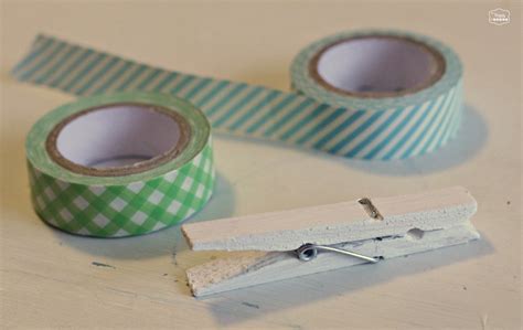 An Inviting Home Diy Washi Tape Clothes Peg Push Pins